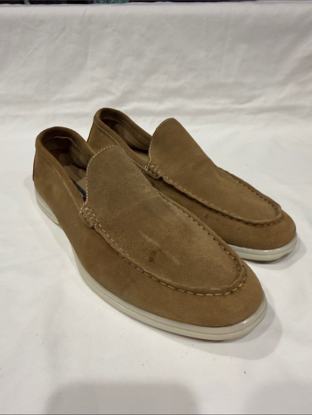 Steve Madden Camel Suede Slip-On Loafers